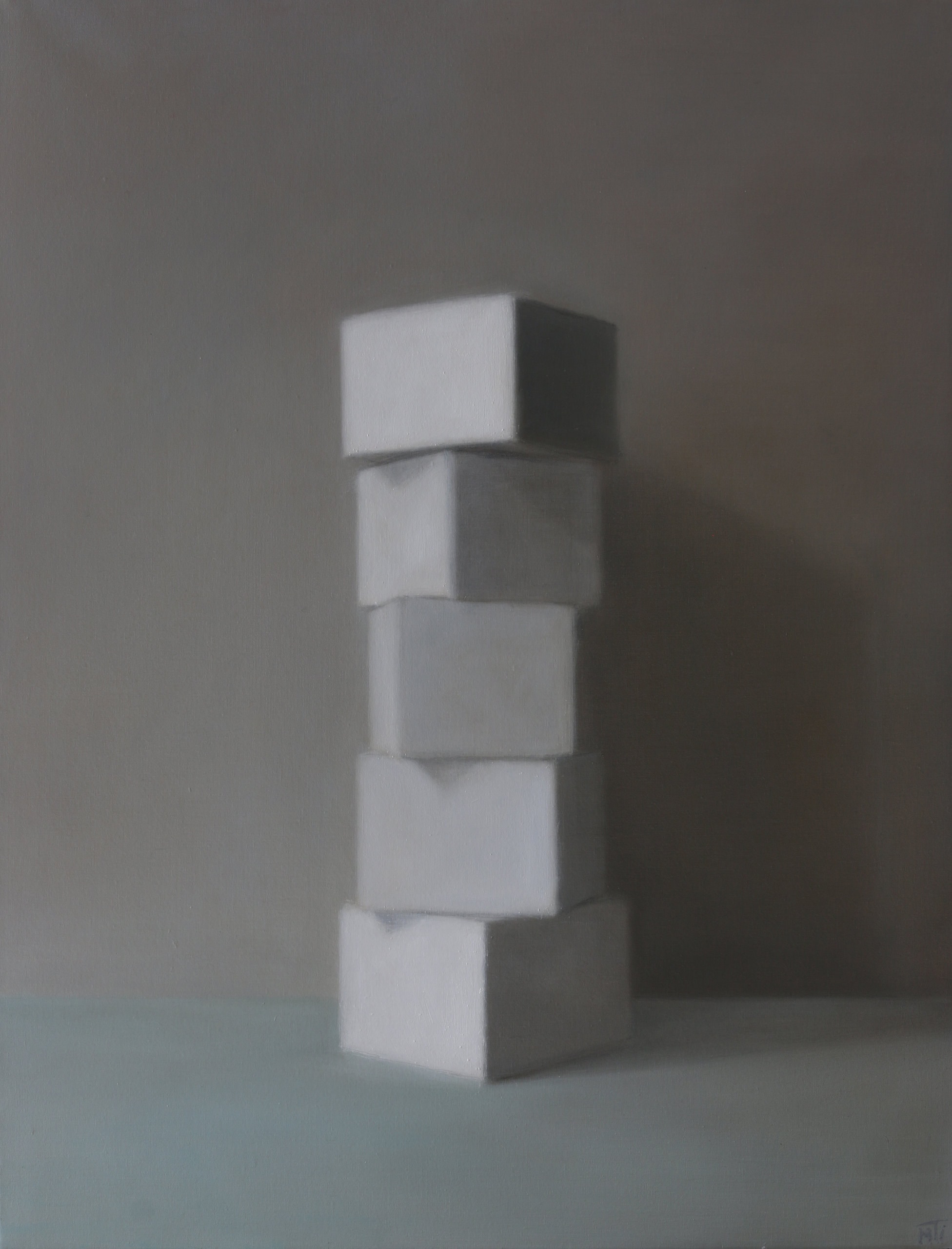Cartons 11, 65x50 cm, Huile sur toile
