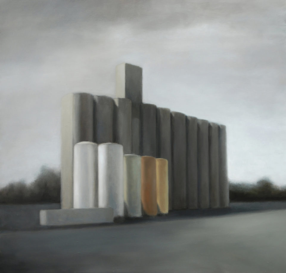 Site industriel 155, 100x100 cm, huile sur toile