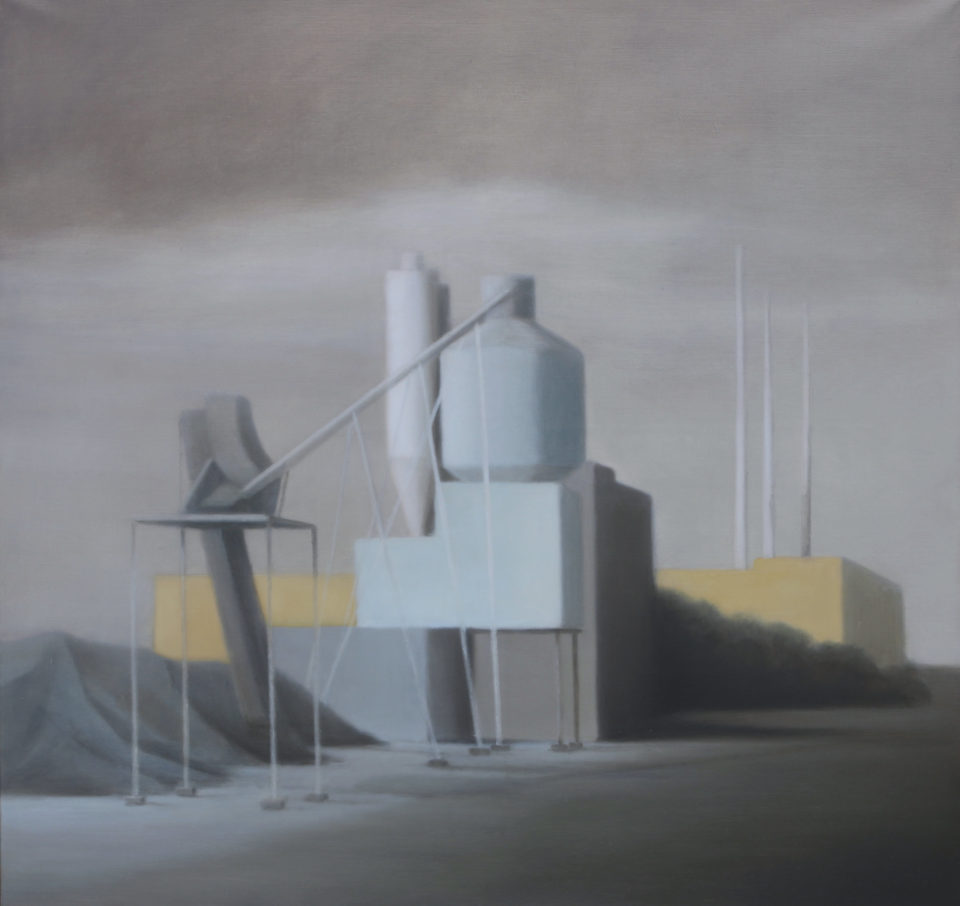 Site industriel 208, 100x100cm, huile sur toile