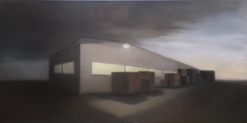 Site industriel 67 73x146 cm huile sur toile